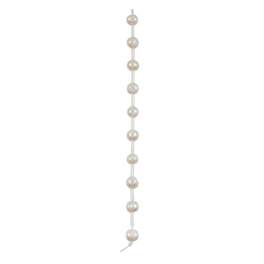 White Potato Freshwater Pearl Beads by Bead Landing™